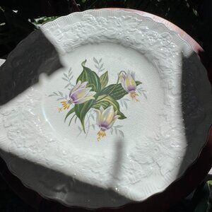 Rare Vintage Alfred Meakin 11" Dinner Plate, Dogtooth Violet Pattern, 1945-1960